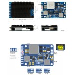 MATEK PM12S-3 Power Module 3-12S LIPO 5V 9V VX BEC With HeatSink 61X40X15mm for RC Multirotor Fixed-Wing Airplane FPV Cinelifter